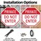Signmission Private Do Not Enter, 6 Inch X 6 Inch, Plastic Sign OC-P-6-137 - alternate 6