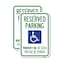 Signmission Reserved Parking Minimum Fine of $250 for Use by Others, 18'' X 24'', Heavy Gauge Aluminum, 2PK A-1824-2PACK-23064 - alternate 1