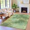 Homeroots 8' X 10' Artichoke Green And Pale Aqua Abstract Washable Indoor Outdoor Area Rug 630636 - alternate 2