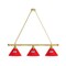 Holland Bar Stool Co Louisiana-Lafayette 3 Shade Billiard Light, Brass Fixture BL3BRLA-Laf - alternate 1