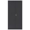 Sandusky Lee Combo Wardrobe Storage Cabinet, 72 in H, 36 in W, 24 in D, Recessed Pull, Keyed, Black, 4 Shelves EACR362472-09 - alternate 2