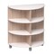 Beleduc By Playwell Genova 28.3inx14.2in Mid-Height 3-Layer End Unit, Modular, White/Oak HPL, 32.6inH, Ages 3+ 846058 - alternate 1