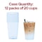 Smarty Had A Party 12 oz. Clear Blue Disposable Plastic Party Cups, 240PK 512C-BL-CASE - alternate 4