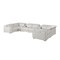 Homeroots Light Gray Italian Leather Power Reclining U Shaped Eight Piece Corner Sectional With Console 632566 - alternate 6
