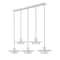Z-Lite Ludo Brushed Nickel 5 Light Linear Chandelier 829P12-5L-BN-LED - alternate 1