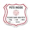 Signmission Pets Inside Shield Sign Alert Please Sav, 12 inch X 12 inch, Aluminum Metal Sign, 2PK SHI-A-2PACK-12-429 - alternate 1