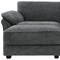Homeroots 55" Gray Fabric Modular Sleeper Sofa With Ottoman 568278 - alternate 2