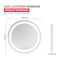 Fab Glass And Mirror LED Round Bathroom Mirror, Wall Mounted Vanity Makeup Mirror with Anti Fog, Dimmable Touch Butt HC28RD - alternate 5