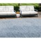 Homeroots 9' X 12' Navy Blue And Sky Blue Abstract Washable Indoor Outdoor Area Rug 588218 - alternate 1