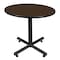 Regency Round Kobe X-Base Breakroom Table, 42 in W, 42 in L, Neo Walnut TKB42RNDNW - alternate 1