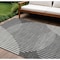 Homeroots 8' X 10' Charcoal And Ivory Geometric Washable Indoor Outdoor Area Rug 597622 - alternate 1