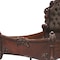 Homeroots Dark Brown and Cherry Blossom Pink Tufted Upholstered Faux Leather No Bed 376957 - alternate 5