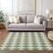 Homeroots 3' X 5' Green And Ivory Geometric Washable Indoor Outdoor Area Rug 577049 - alternate 2