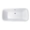 Kingston Brass 71-Inch Acrylic Oval Rectangular Double Ended Pedestal Tub with Drain, No Faucet Drillings VTDE713524C410 - alternate 1