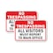 Signmission No Trespassing All Visitors Must Report To Main Office, 18'' X 24'', Heavy Gauge Aluminum, 2PK A-1824-2PACK-2772 - alternate 1