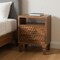 Homeroots 24" Brown Solid Wood Two Drawer Nightstand 701727 - alternate 3