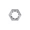 Auveco Hex Pal Nut 3/8in-24 Threads 9/16in Hex Zinc, 100PK 3975 - alternate 2
