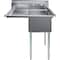 Amgood 39 in. x 23.5 in. Stainless Steel One Compartment Sink with 18 in. x 18 in. Bowl and 18 in. Left Drainboard SINK S1C-181812-18L-NF-Z - alternate 2