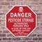 Signmission Danger Pesticide Storage Authorized, 6 inch X 6 inch, Plastic Sign, 2PK OC-P-2PACK-6-45 - alternate 3