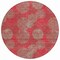 Homeroots 8' Red Gray And Silver Round Polka Dot Washable Indoor Outdoor Area Rug 614703 - alternate 4