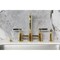 Kingston Brass Bridge Kitchen Faucet with Brass Sprayer, Polished Brass KS8282CKLBS - alternate 3