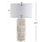 Jonathan Y Rosette 28.5" Seashell/Resin/Crystal LED Table Lamp, Cream JYL1006A - alternate 2