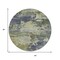 Homeroots 8' Purple Olive Green And Taupe Round Abstract Washable Indoor Outdoor Area Rug 630743 - alternate 3