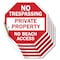 Signmission No Trespassing Private Property No, 4 inch X 4 inch, Vinyl Decal, 5PK OC-D-5PACK-4-91 - alternate 1