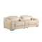 Homeroots 89in Cream and Silver Italian Leather Power Reclining Loveseat With Storage 720523 - alternate 2
