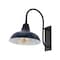 Jonathan Y Stanley 12.25" 1-Light Farmhouse Industrial Iron LED Gooseneck Arm Outdoor Sconce, Navy JYL7614C - alternate 4