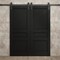 Sartodoors Modern Double Barn Door 84 x 84 inches, Ego 5012 Painted Black Oak, 14FT Rail Track Set, Solid Pa EGO5012DB-CHK-8484 - alternate 3