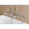 Kingston Brass Two-Handle Wall Mount Bridge Kitchen Faucet with Brass Sprayer, Polished Chrome KS2441PLBS - alternate 3