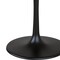 Homeroots 48" Gray and Black Marble and Aluminum Pedestal Base Round Top Dining Table 572219 - alternate 3