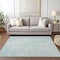 Homeroots 5' X 8' Aqua And Ivory Geometric Washable Indoor Outdoor Area Rug 577542 - alternate 4
