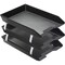 Acrimet Facility 3 Tier Letter Tray Front Load Letter Size Desktop File Organizer Plastic Black 265.4 - alternate 1
