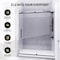 Anzzi 60in Reversible Frameless Sliding Deco-Glass Shower Door w/ Soft-Close System Matte Black Finish SD-AZ20-02MB - alternate 2
