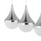 Jonathan Y Elyse Teardrop 33" 3-Light Modern Mid-Century Iron/Acrylic Integrated Linear LED Pendant, Chrome/Whit JYL7121A - alternate 3