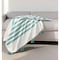 Homeroots 50" X 60" Blue and White Woven Cotton Striped Throw Blanket with Tassels 516554 - alternate 3