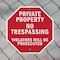 Signmission Private Property No Trespassing Vio, 18 Inch X 18 Inch, Plastic Sign OC-P-18-157 - alternate 4