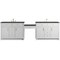 James Martin Vanities Bellshire 120" Dual Vanity Set w/24" Make-Up Counter, Bright White w/3 cm Parisien Bleu Silestone To 660-VMC120-BW-3PBL - alternate 1