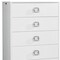Homeroots 32" White Manufactured Wood + Solid Wood Stainless Steel Six Drawer Chest 491543 - alternate 1
