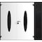 Vdomdoors Front Exterior Prehung Aluminum Double Doors Ronex1277 Black Enamel 1 Sidelight Mirrored Clear RONEX1277DEXD-BLK-W72+12xH96-LH-O - alternate 1