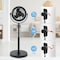 Simple Deluxe Industrial Retro Pedestal Fan, 360 Deg Rotatable Stand Fan, 3 Speed Adjustable, Adjustable Height P HIFANSTANDRETRO8B - alternate 3