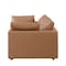 Homeroots 86in Chestnut and Brown Italian Leather Loveseat 720474 - alternate 3