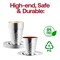 Smarty Had A Party Shiny Metallic Aluminum Silver Round Plastic Saucers and Kiddush Cup Set, 120 Cups, 120 Saucers, 240PK 2686-CASE - alternate 4