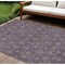 Homeroots 8' X 10' Purple Beige And Taupe Floral Washable Indoor Outdoor Area Rug 582305 - alternate 1