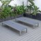 Leisuremod Marlin Patio Chaise Lounge Chair with Grey Aluminum Frame, Dark Grey, 2PK MLGR-77DGR2 - alternate 5