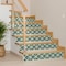 Homeroots 6" x 6" Blue And Green Vinyl Arabesque Peel And Stick Removable Tiles 572061 - alternate 6