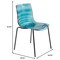 Leisuremod Astor Plastic Dining Chair with Black Steel Base in Transparent Blue, 2PK ACBL-20TBU2 - alternate 4