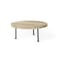 Homeroots 15" Light Brown And Black Round Solid Wood Handmade Riser Tray 609087 - alternate 1